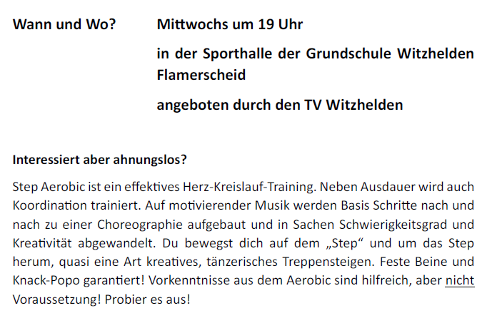 Step Aerobic is back text 1 |